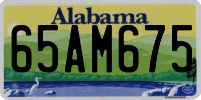 AL license plate 65AM675