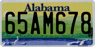 AL license plate 65AM678