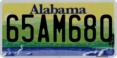 AL license plate 65AM680
