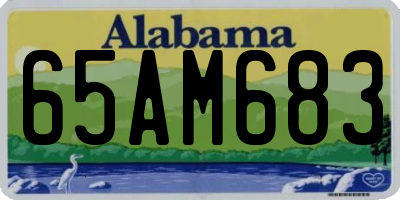 AL license plate 65AM683