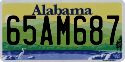 AL license plate 65AM687