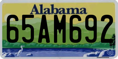 AL license plate 65AM692