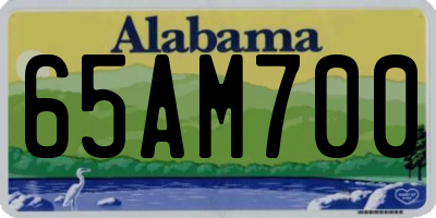 AL license plate 65AM700