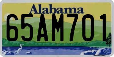 AL license plate 65AM701