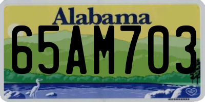 AL license plate 65AM703