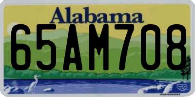 AL license plate 65AM708