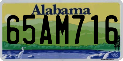 AL license plate 65AM716