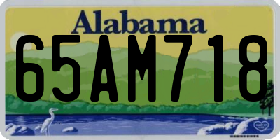 AL license plate 65AM718