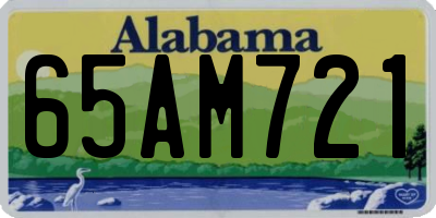 AL license plate 65AM721