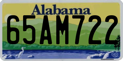 AL license plate 65AM722