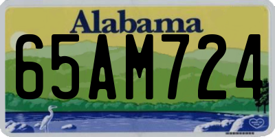 AL license plate 65AM724