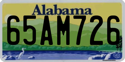 AL license plate 65AM726