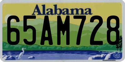 AL license plate 65AM728