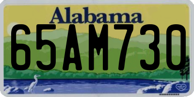 AL license plate 65AM730