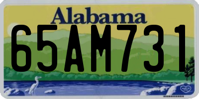 AL license plate 65AM731