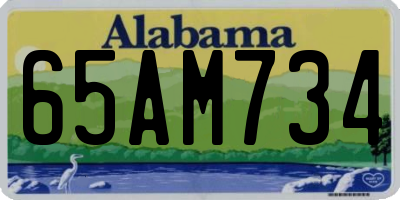 AL license plate 65AM734