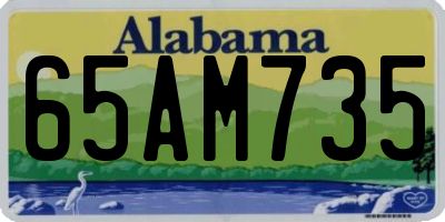 AL license plate 65AM735