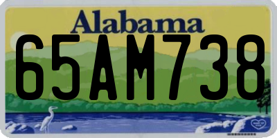 AL license plate 65AM738