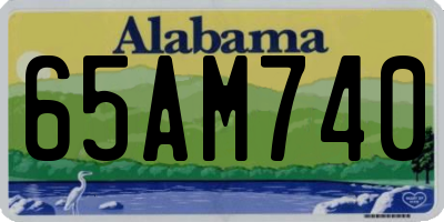 AL license plate 65AM740