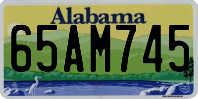 AL license plate 65AM745
