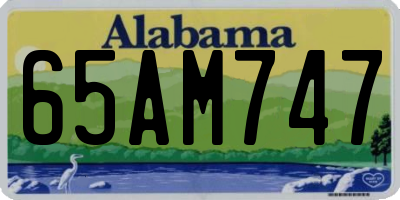 AL license plate 65AM747