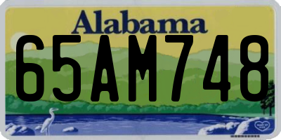 AL license plate 65AM748