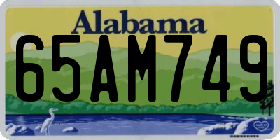 AL license plate 65AM749