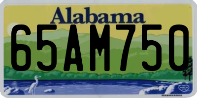 AL license plate 65AM750