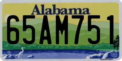 AL license plate 65AM751