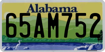 AL license plate 65AM752