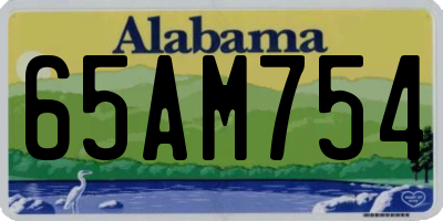 AL license plate 65AM754