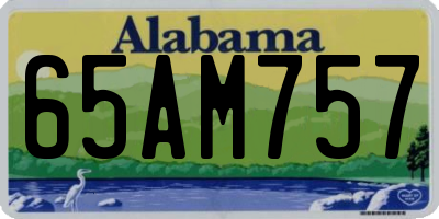 AL license plate 65AM757