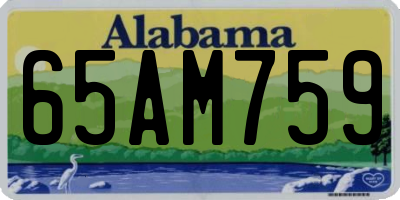 AL license plate 65AM759