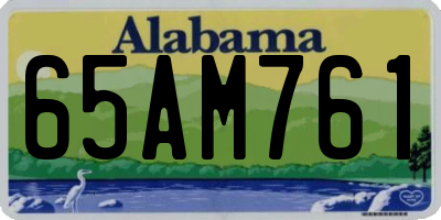 AL license plate 65AM761
