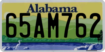 AL license plate 65AM762
