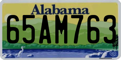 AL license plate 65AM763