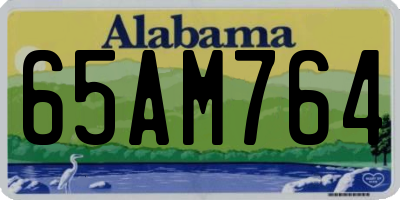AL license plate 65AM764