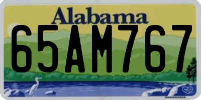 AL license plate 65AM767