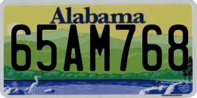 AL license plate 65AM768