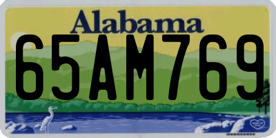 AL license plate 65AM769
