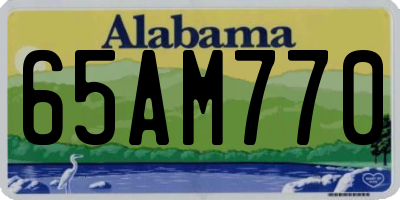 AL license plate 65AM770