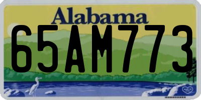 AL license plate 65AM773