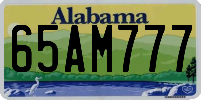 AL license plate 65AM777