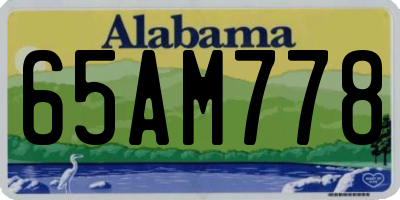 AL license plate 65AM778