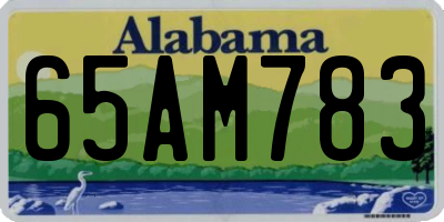AL license plate 65AM783