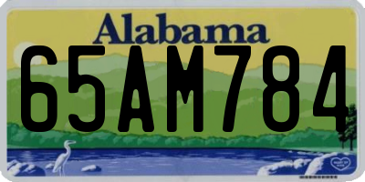 AL license plate 65AM784