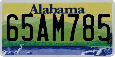 AL license plate 65AM785