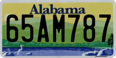 AL license plate 65AM787