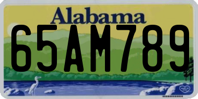 AL license plate 65AM789