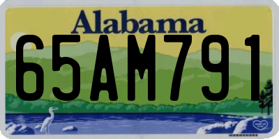 AL license plate 65AM791